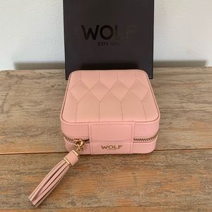 Caroline Quilted Leather Jewelry Trace Case by Wolf